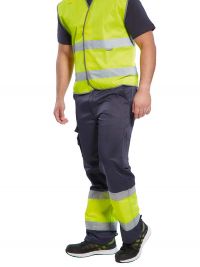 2-colour high-visibility combat trousers